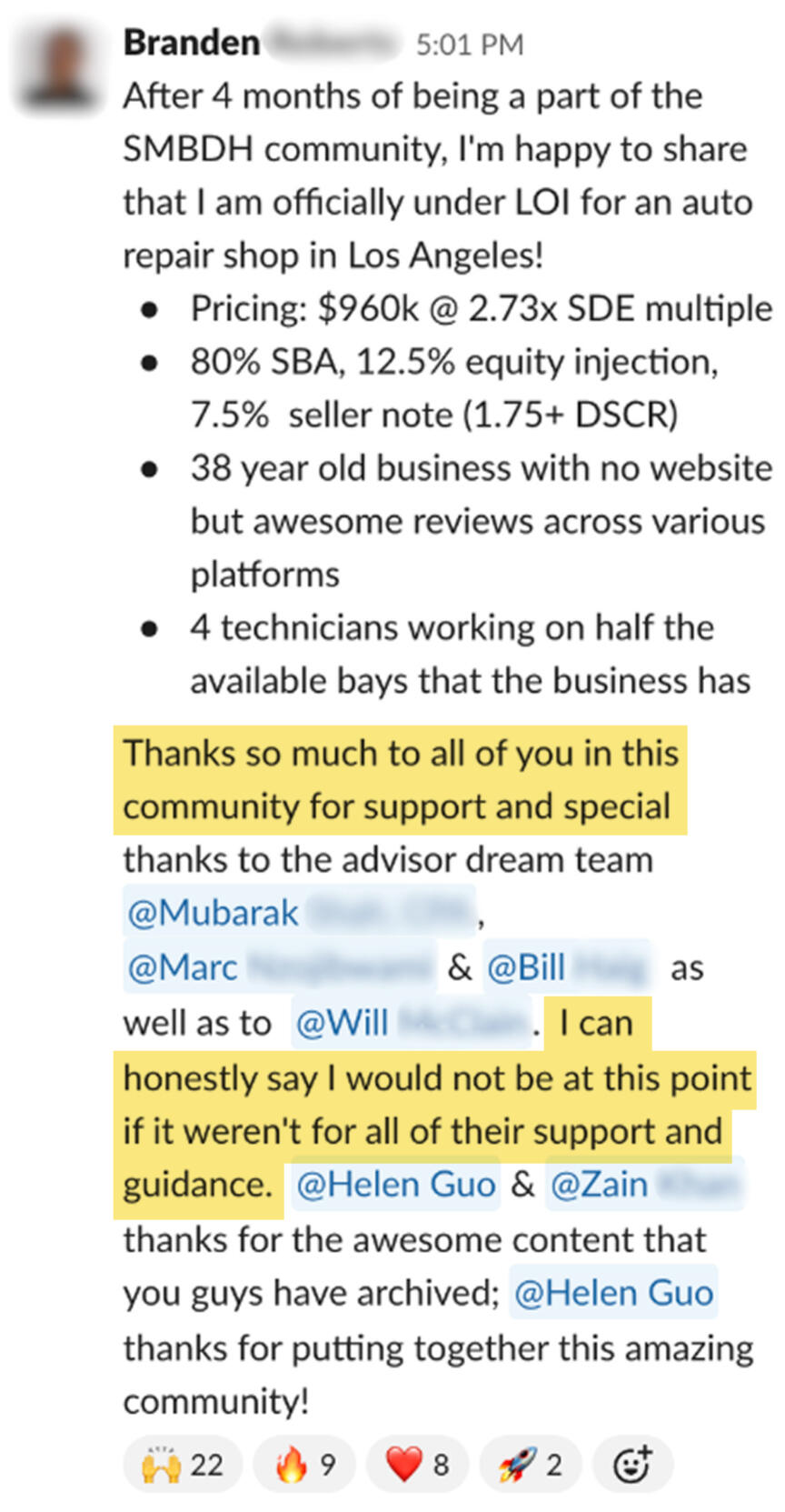 Branden testimonial Branden testimonial