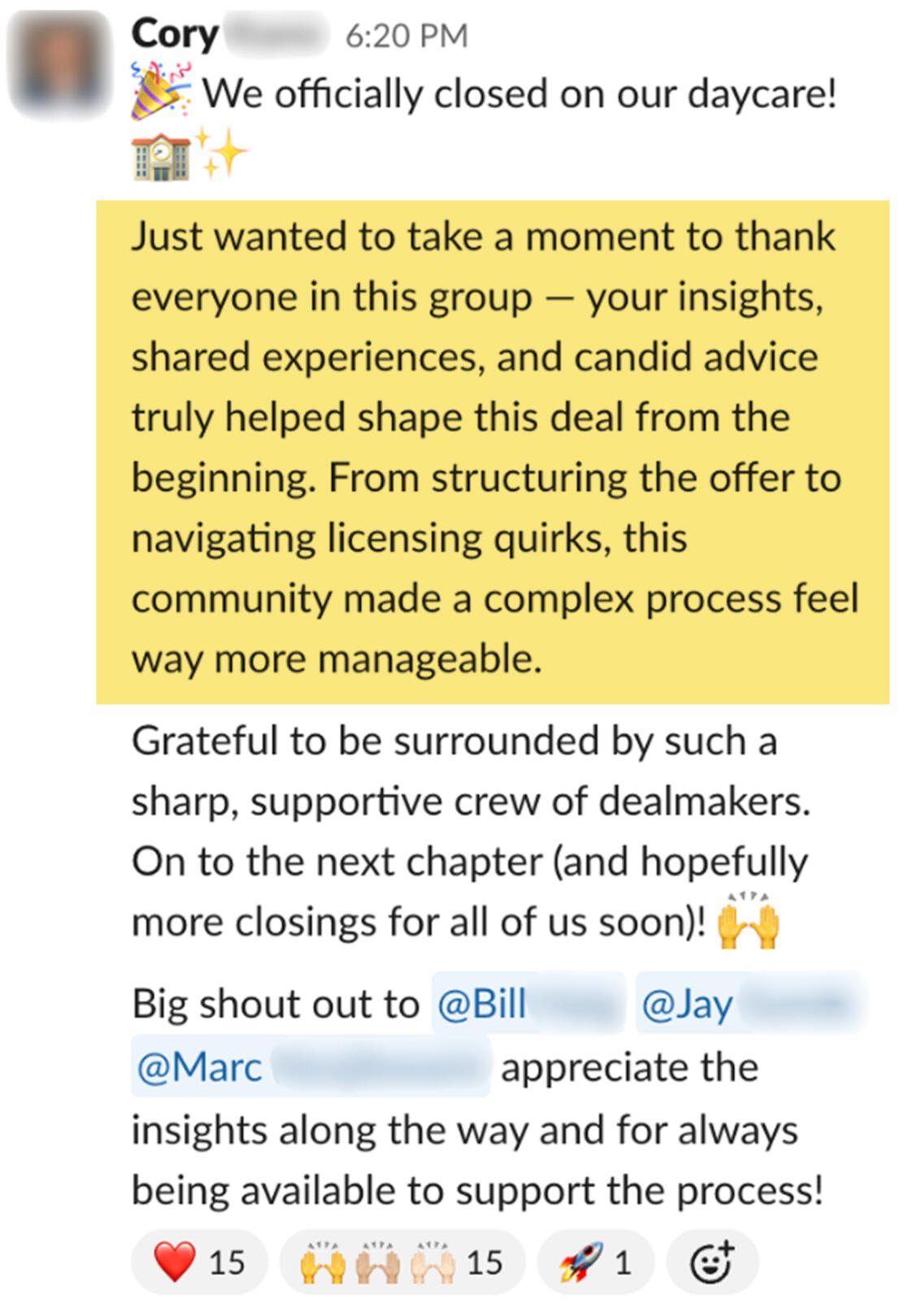 Cory testimonial Cory testimonial